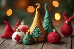 14 filzen Christbaumschmuck Ideen